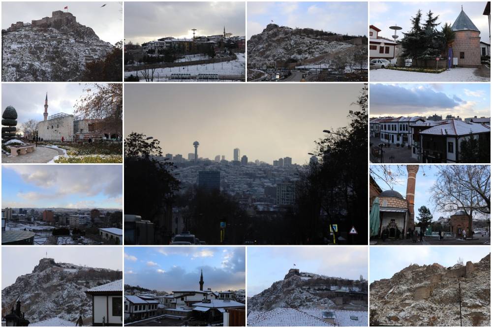 Ankara&rsquo;da yeni yılın ilk g&uuml;n&uuml;nde kar manzaraları