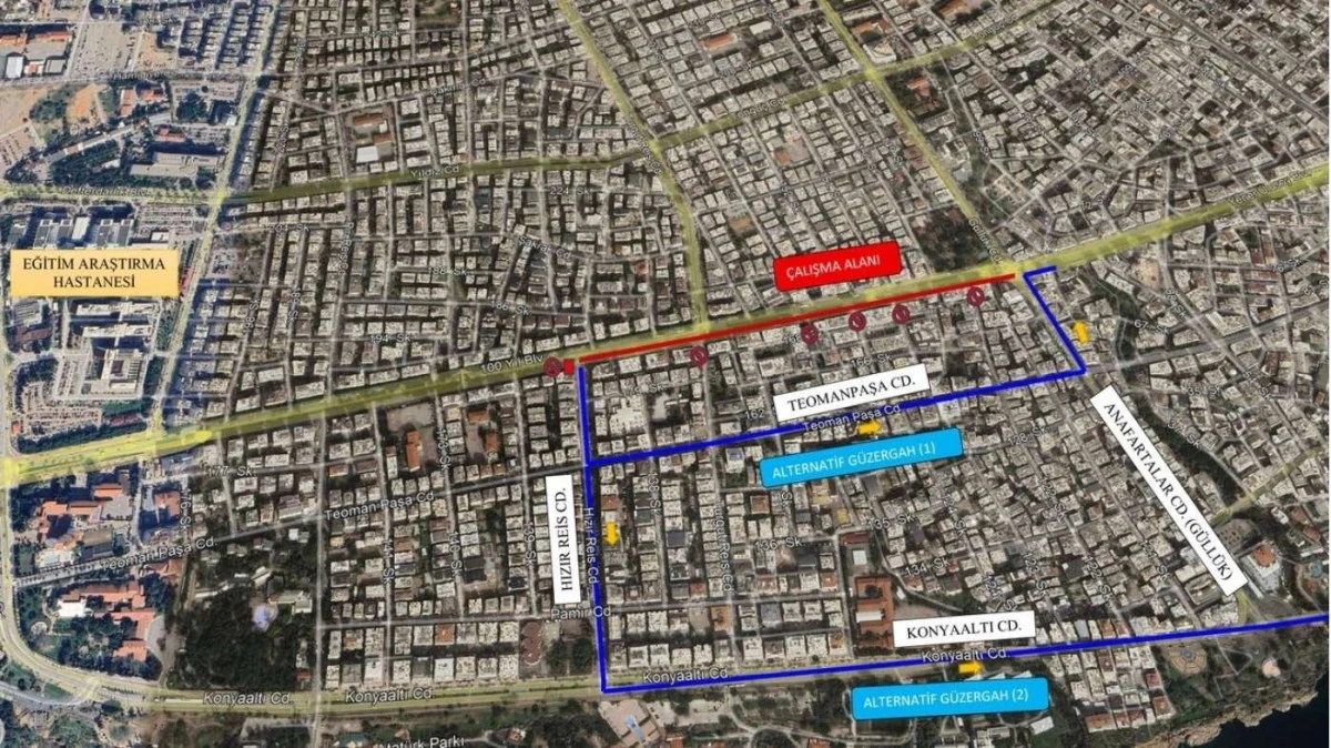 Antalya&rsquo;da 100. Yıl Bulvarı trafiğe kapatılıyor: S&uuml;r&uuml;c&uuml;ler i&ccedil;in kritik uyarı