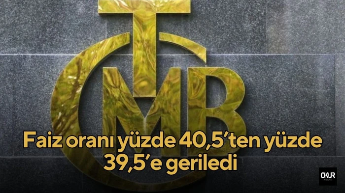 Faiz oranı yüzde 40,5’ten yüzde 39,5’e geriledi
