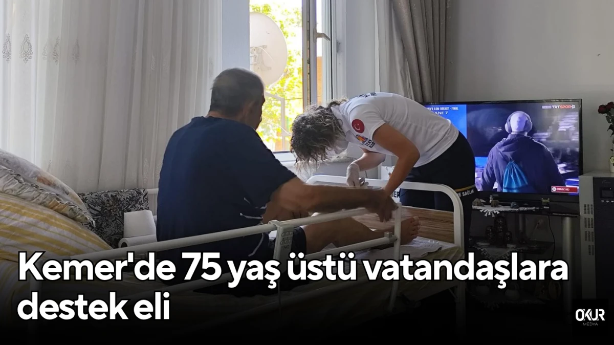 Kemer'de 75 yaş üstü vatandaşlara destek eli